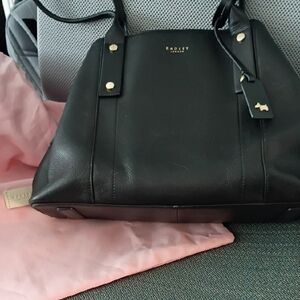 Radley London Black Leather Tote Bag